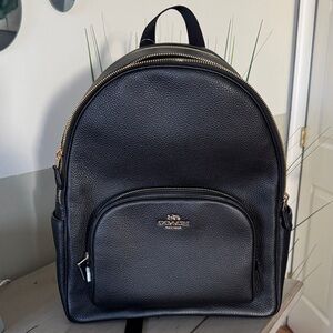 Coach Black Pebbled Leather Backpack